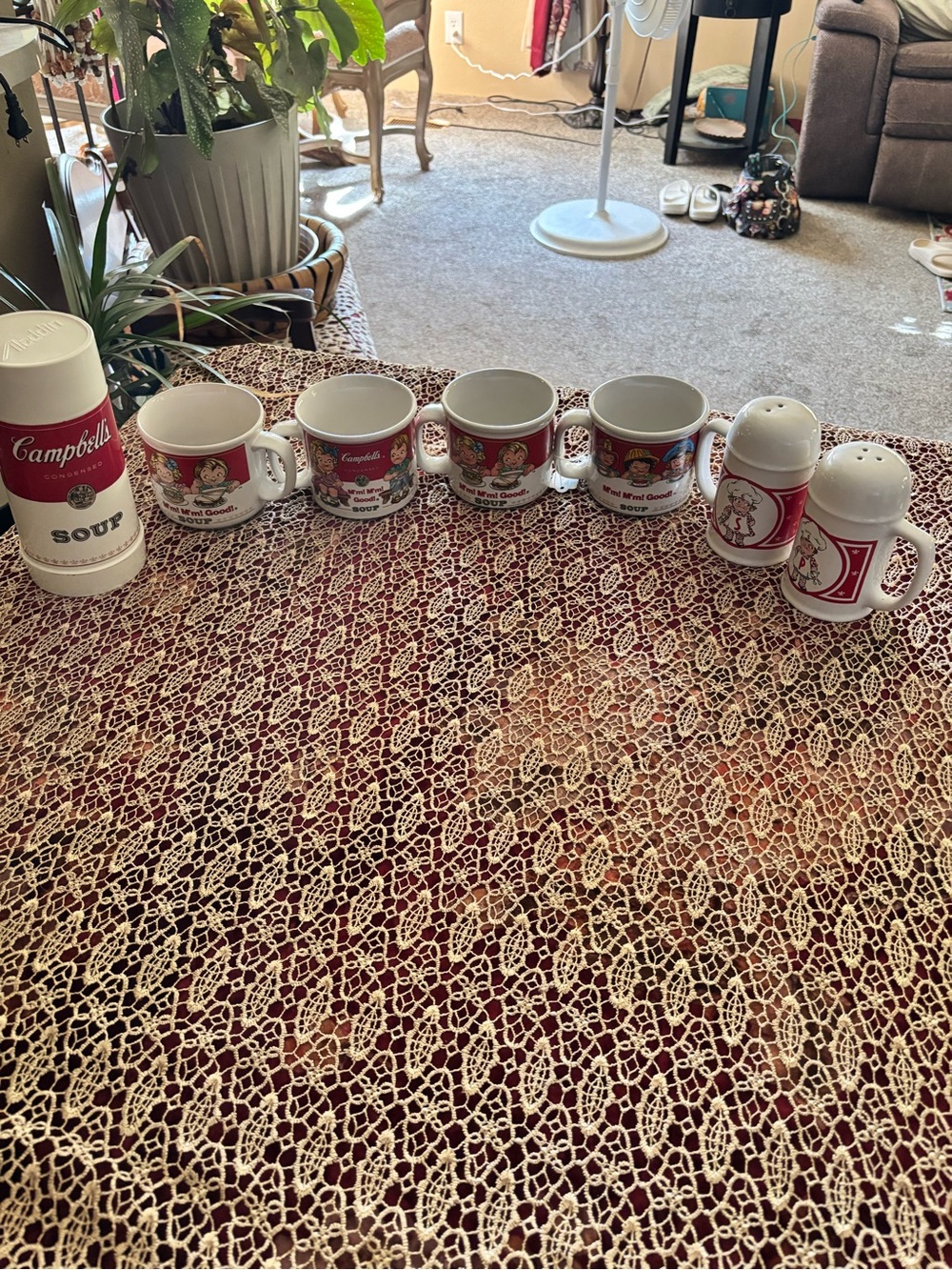 Campbell's Red & White Soup Mug and Shaker Set - Retro Kitchen Drinkware